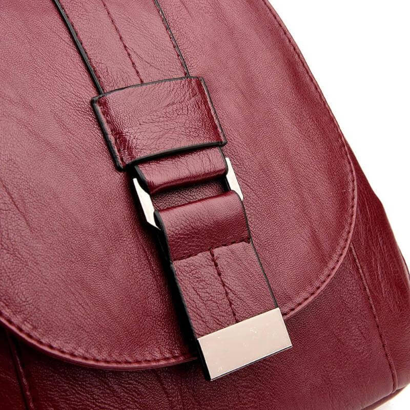 Chic women's water resistant leather backpack, premium craftsmanship & design.