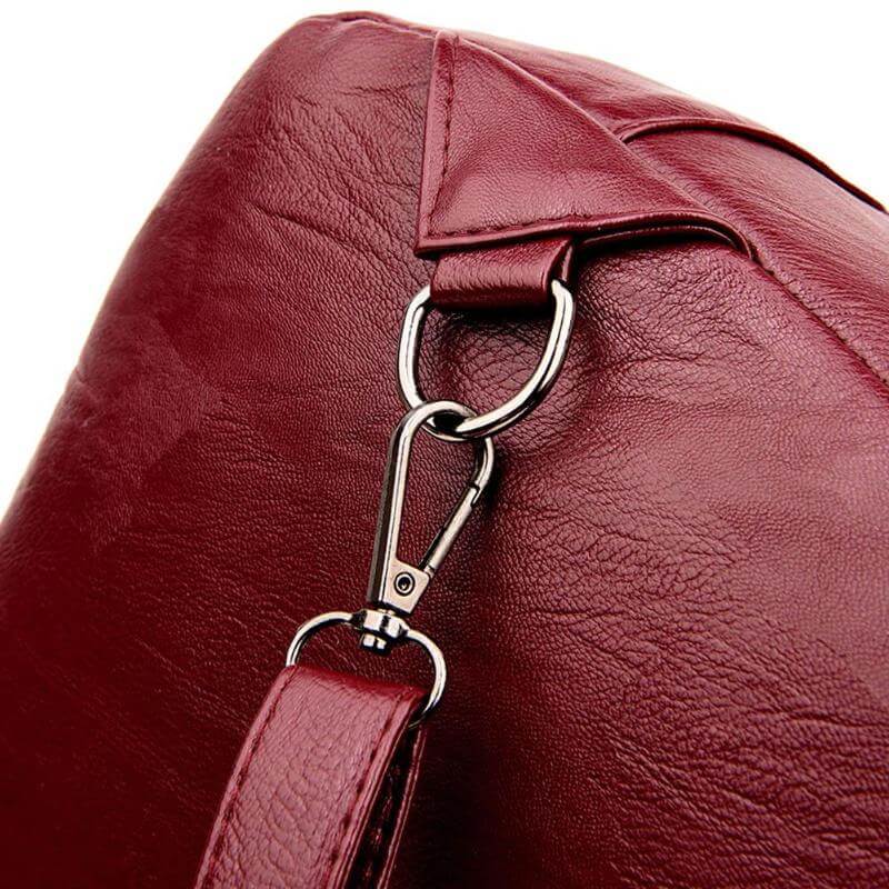 Everyday premium leather women's backpack, water resistant and comfortably designed.