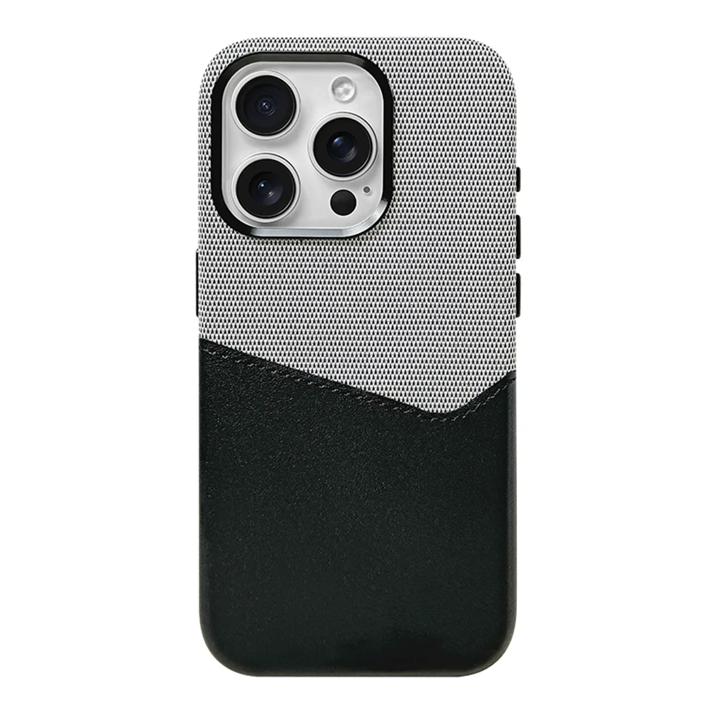 Protective women's MagSafe iPhone case. Premium leather, shockproof, with a practical card holder.