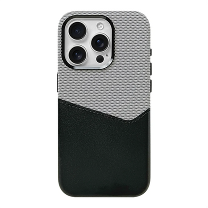 Protective women's MagSafe iPhone case. Premium leather, shockproof, with a practical card holder.