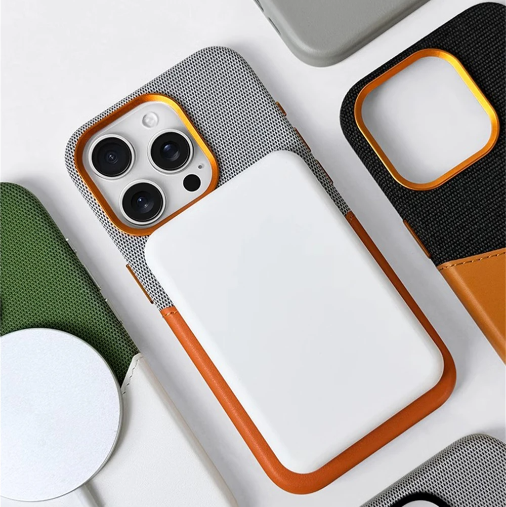 Durable women's accessory: Premium leather iPhone MagSafe case. Card holder & shockproof protection.