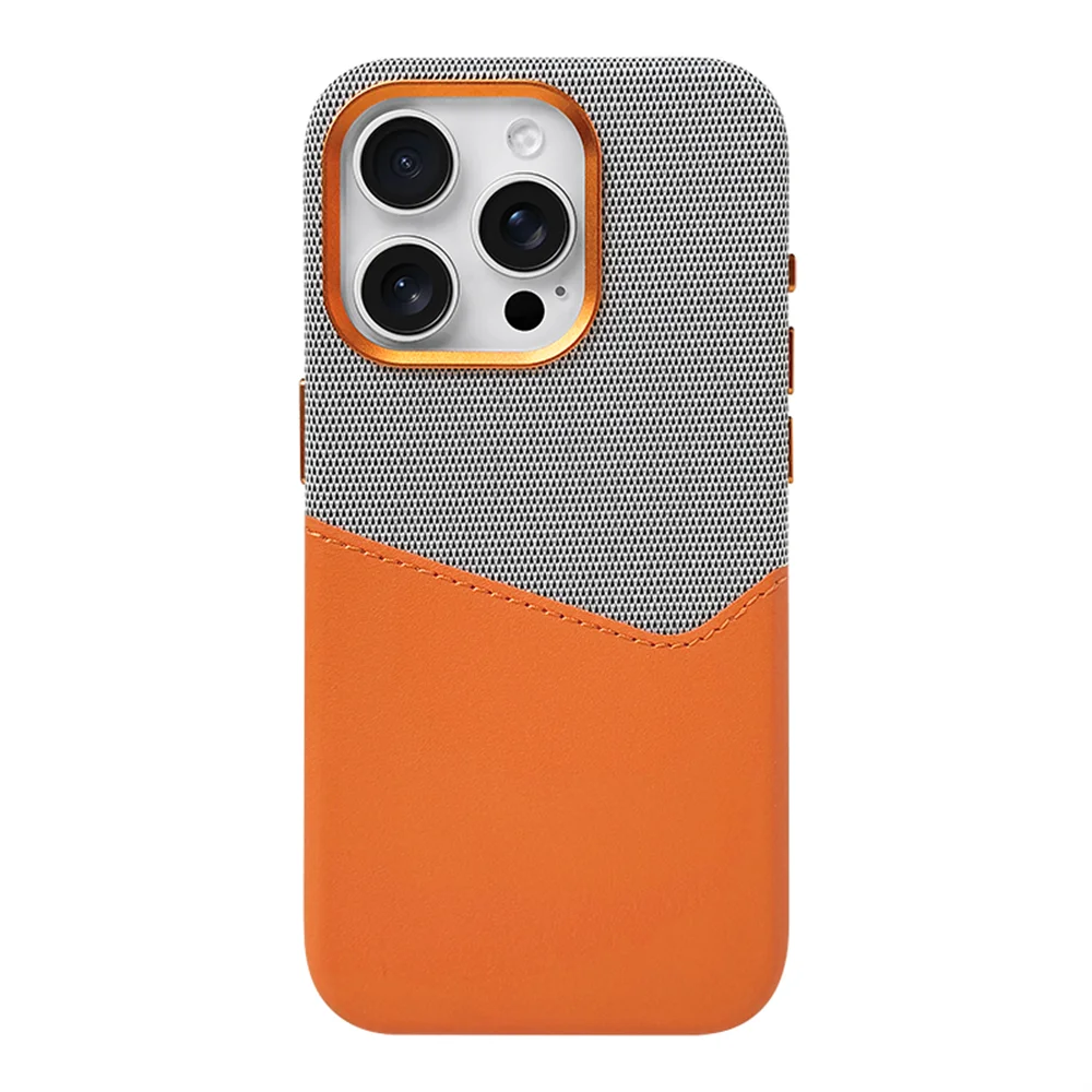 Sophisticated women's MagSafe iPhone case. Premium leather phone cover with a card holder.