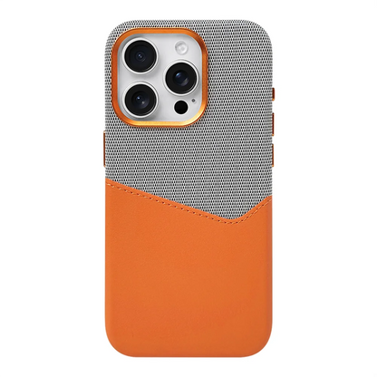 Sophisticated women's MagSafe iPhone case. Premium leather phone cover with a card holder.