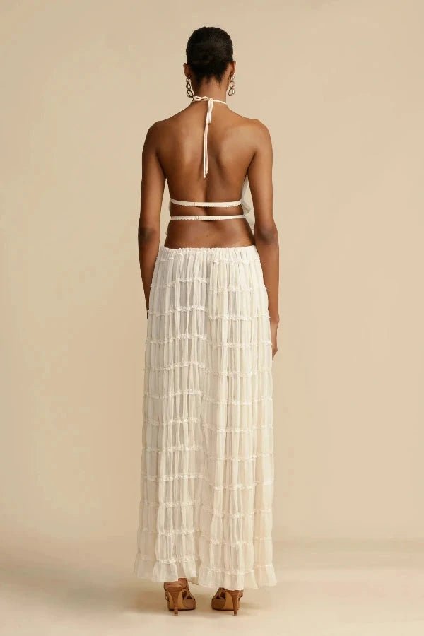 Stylish women's printed matching two-piece set, perfect for lounging and casual comfort wear.