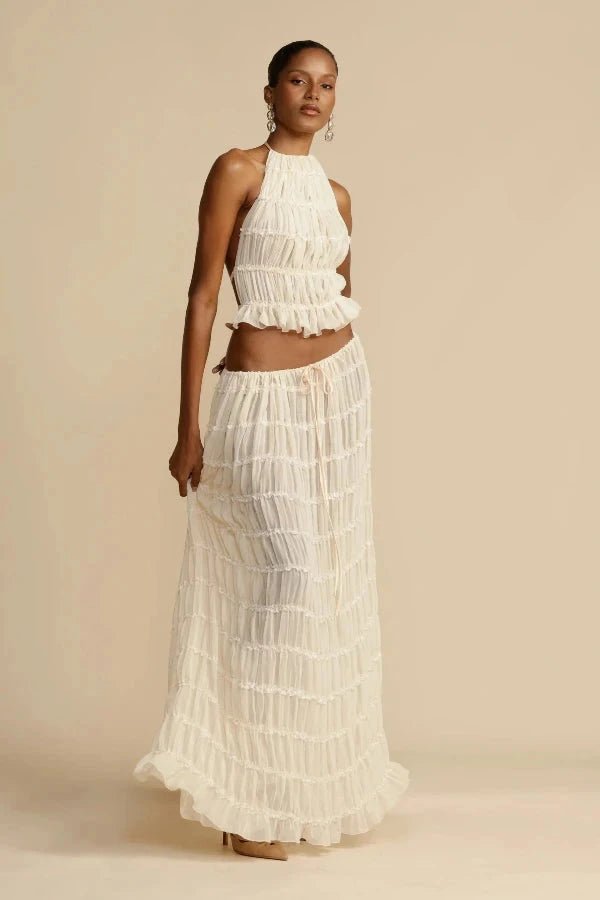 Leisurewear women's printed lounge set. A comfortable two-piece outfit for relaxed casual fashion.