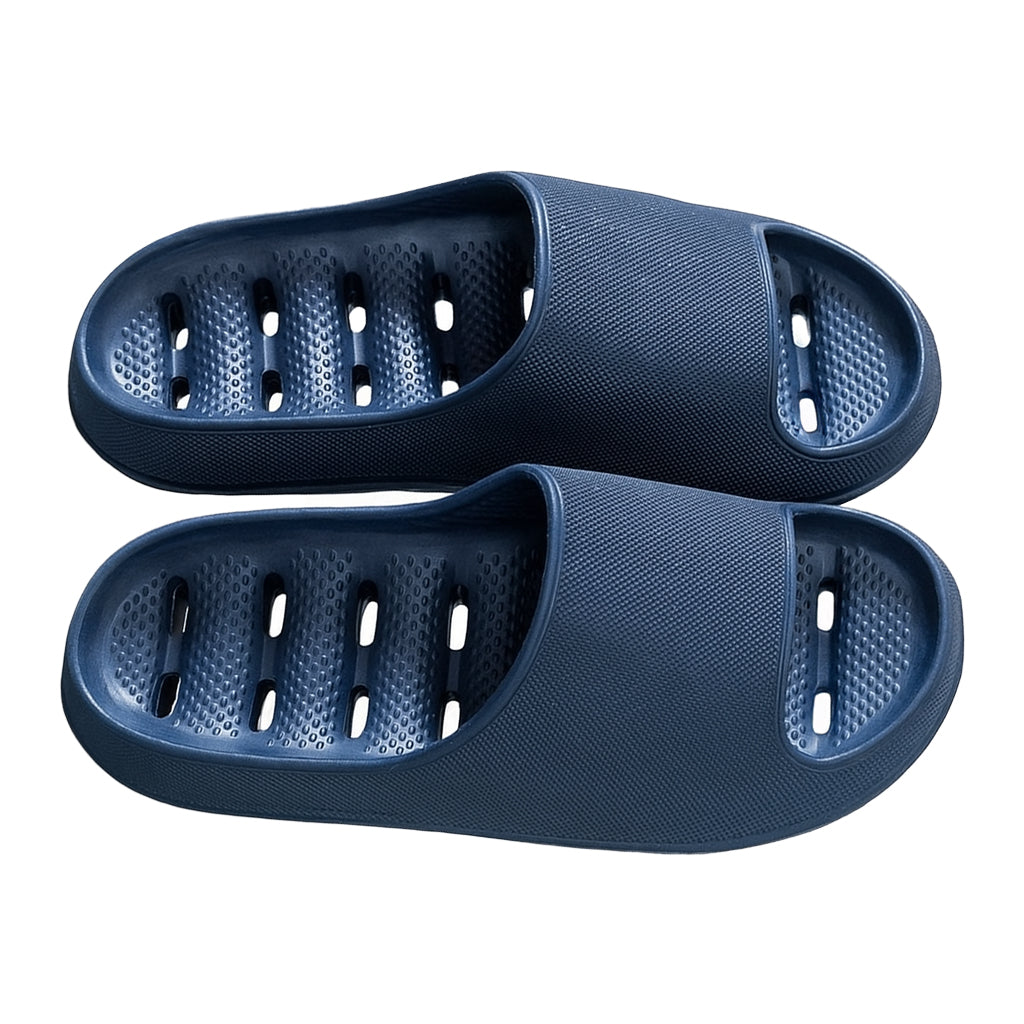 Women's quick-dry shower slippers with anti-slip grip for bathroom & wet areas. Comfortable, lightweight pool shoes.