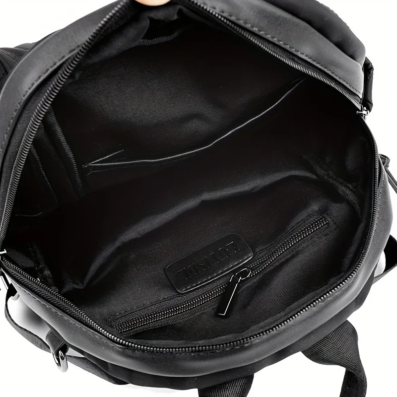 Women's quilted convertible backpack, a versatile nylon bag, perfect as a shoulder bag or travel pack.