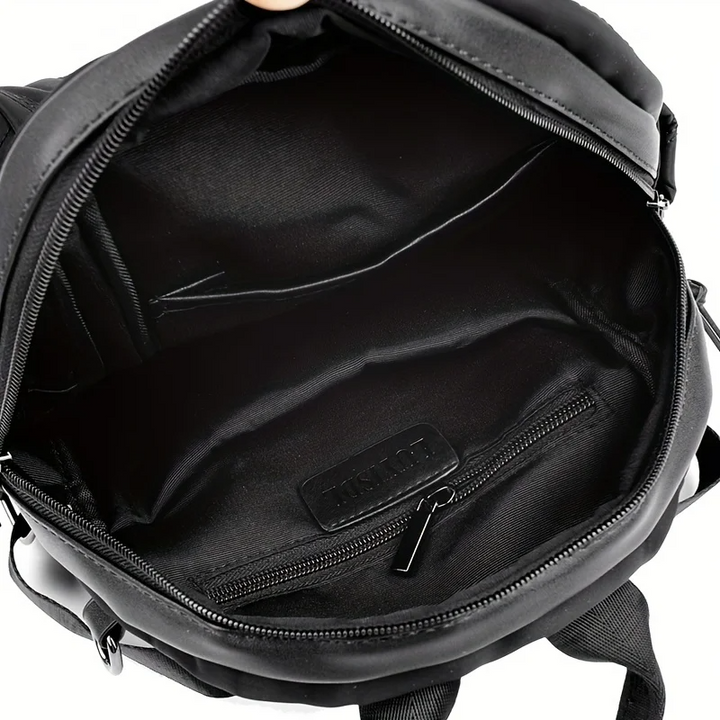Women's quilted convertible backpack, a versatile nylon bag, perfect as a shoulder bag or travel pack.