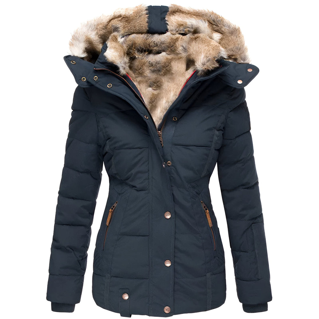Elegant women's quilted puffer outerwear, designed for ultimate winter warmth and style.