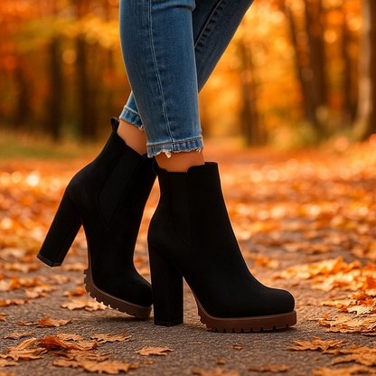 Comfortable Ravona Rise women's block heel boots with orthopedic support for all-day wear.