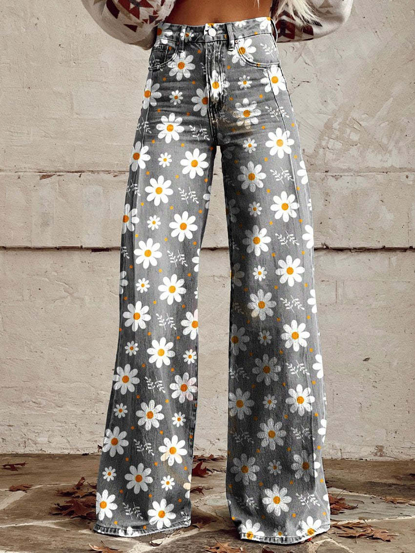 Versatile women's loose jeans, offering comfort and style for summer and spring.