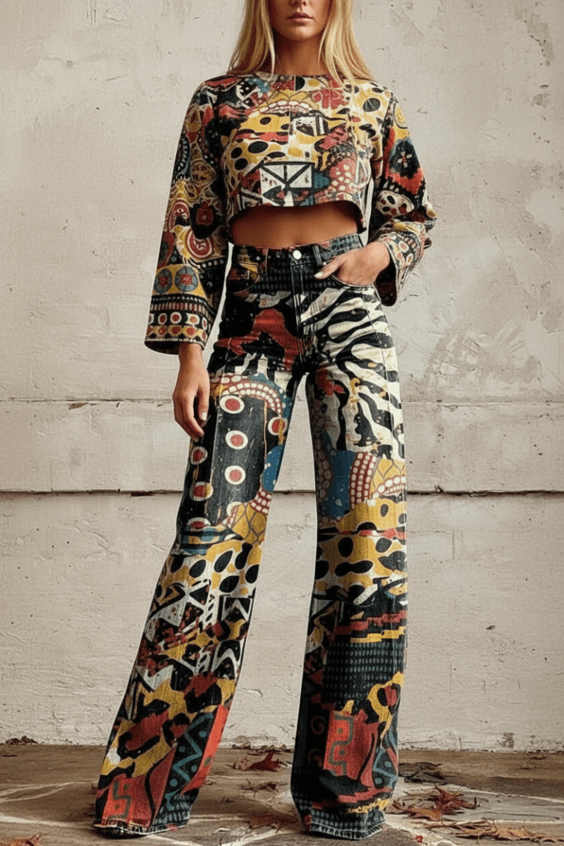 Comfortable summer baggy pants for women, offering a trendy loose fit.