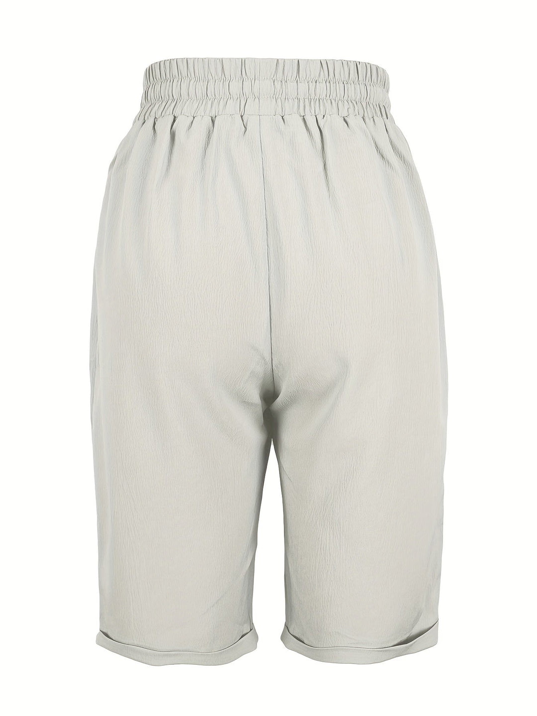 Summer women's relaxed fit capris with elastic waist, offering comfortable and versatile style.
