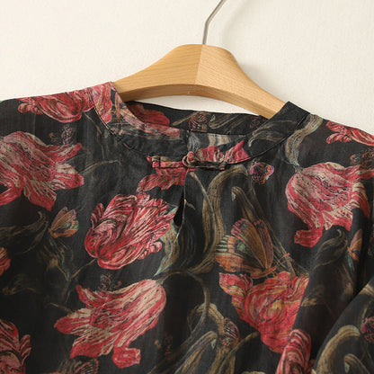 Beautiful women's floral midi dress featuring a relaxed fit. Great for spring fashion, summer casual, and elegant everyday wear.