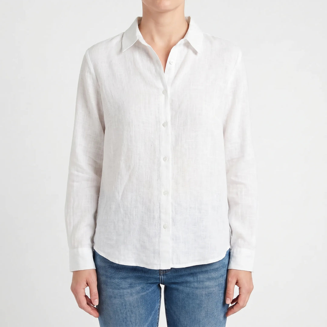 Comfortable relaxed fit long sleeve women's summer top, stylish and perfect for warm weather.