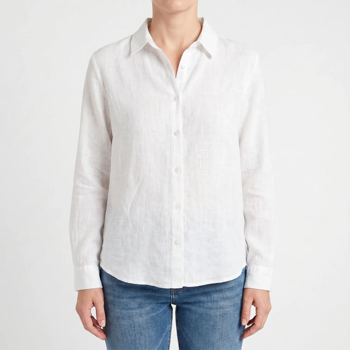 Comfortable relaxed fit long sleeve women's summer top, stylish and perfect for warm weather.