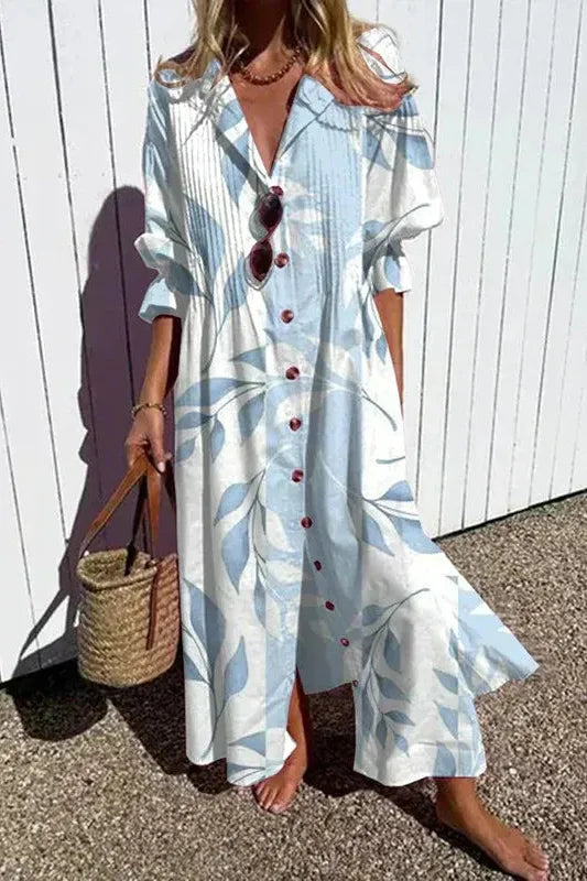 Elegant casual women's maxi dress with a comfortable, relaxed fit. Perfect for versatile spring and summer fashion.