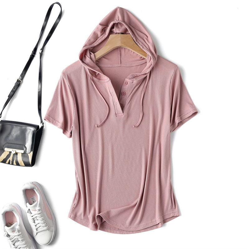 Stylish women's long sleeve rib-knit hoodie top. Relaxed fit for ultimate casual comfort.