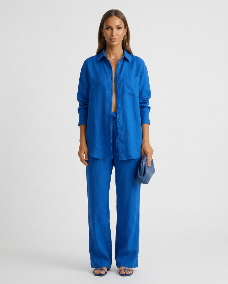 Effortless style: Women's relaxed lounge set in a neutral tone, great for everyday wear.