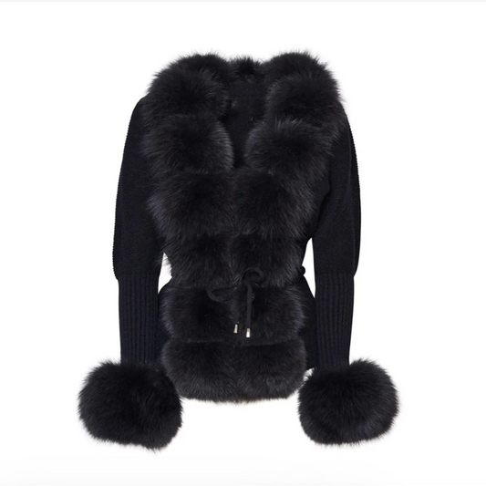 Women's relaxed plush cardigan sweater, ideal for cozy style & winter fashion layering.