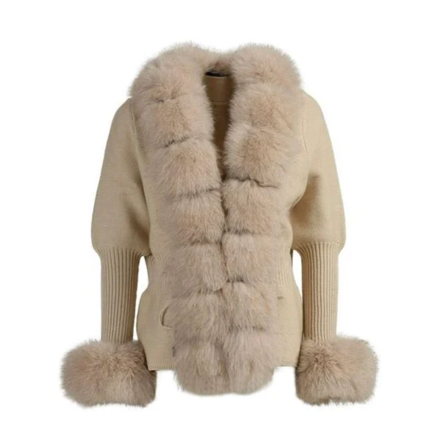 Soft plush women's cardigan, relaxed fit for ultimate cozy comfort & a fall essential.