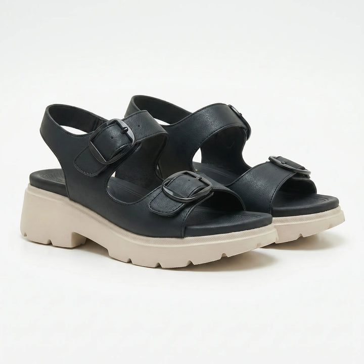 Fashionable women's chunky platform sandals, Renee. Perfect comfortable open-toe summer footwear.
