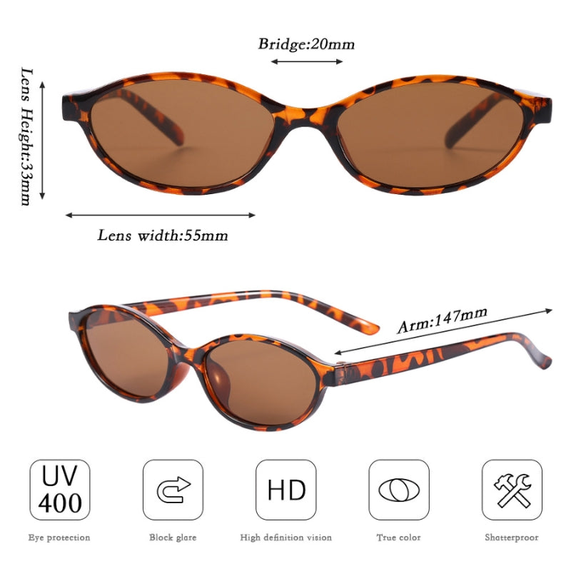 Women's retro 90s cat-eye sunglasses 3-pack, versatile UV400 eyewear.