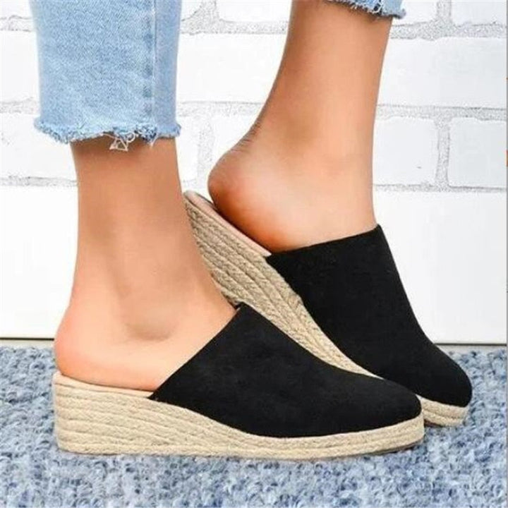 Stylish women's retro wedge sandals, offering chic comfort for daily wear.