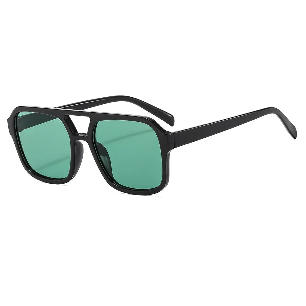 Women's vintage square frame prism sunglasses, UV protected for a stylish accessory.