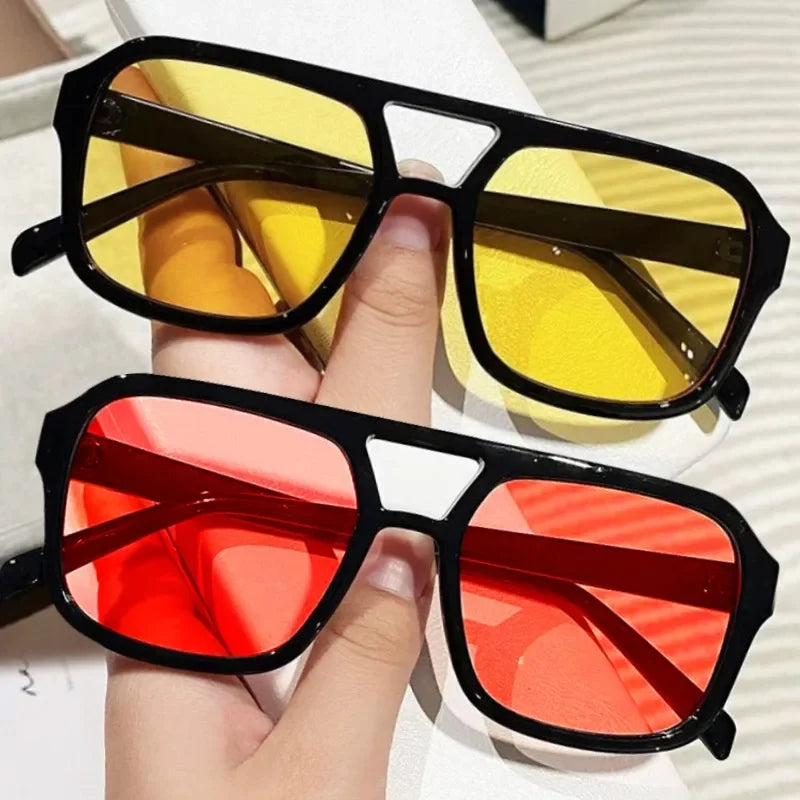 Retro women's square prism shades, UV protective eyewear for a chic accessory.