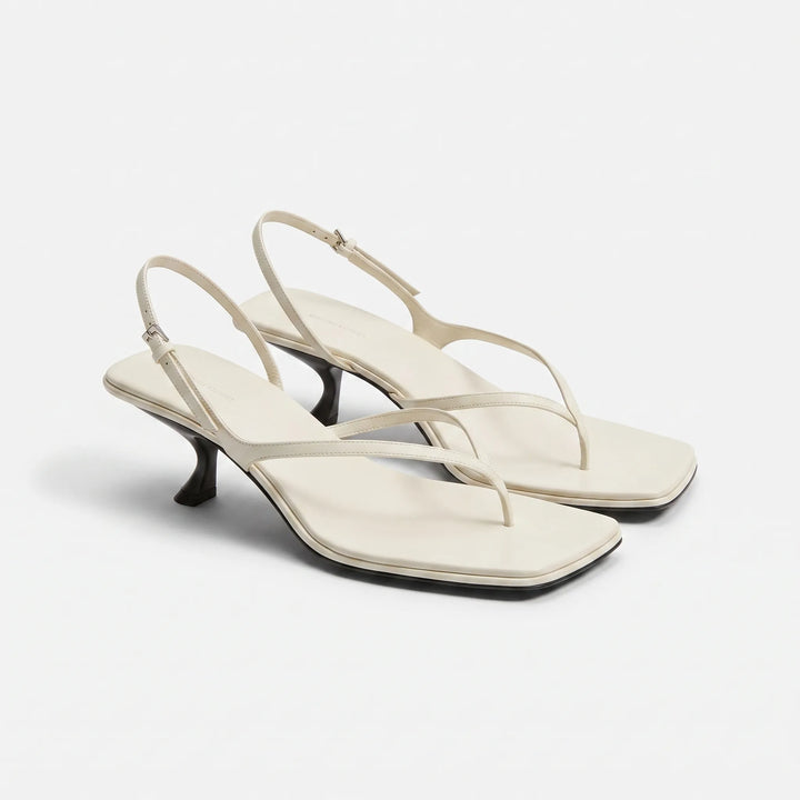 Vintage-inspired women's square toe kitten heel sandals, ideal elegant summer footwear.