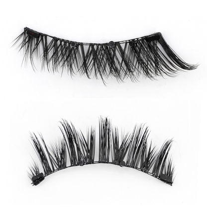 Magnetic lash kit featuring a precision applicator for quick, effortless, and glue-free false eyelash application.