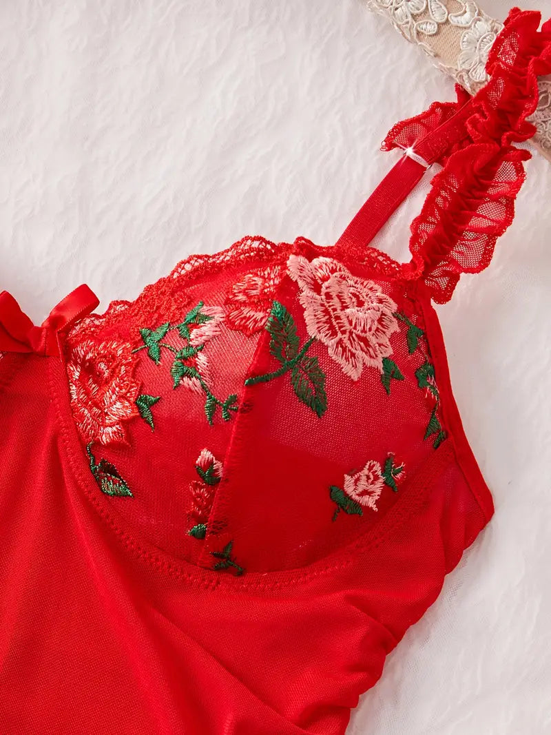 Dreamy women's romantic nightgown, made from sheer mesh with beautiful ruching.