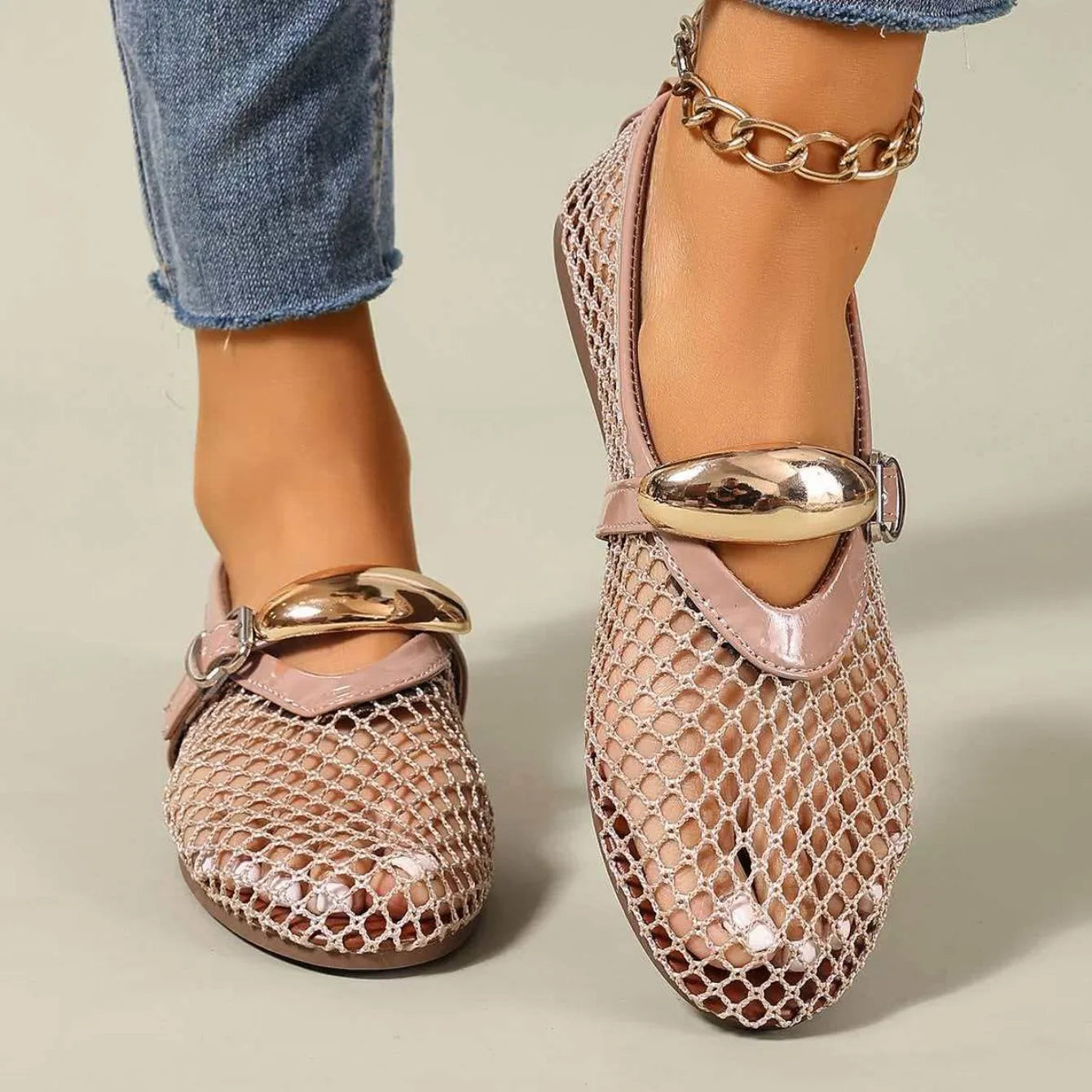 Women's Rosavelle ballet flats, breathable mesh for casual summer comfort.