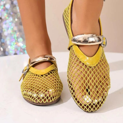 Spring women's Rosavelle mesh flats, comfortable slip-on casual footwear.