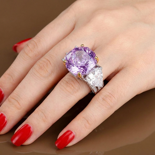 Women's rose cut tourmaline adjustable ring with a vibrant gemstone. Perfect fashion accessory jewelry.