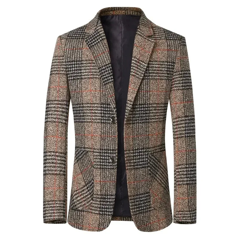 Women's Saville Plaid Blazer with sharp tailored fit, perfect for professional style or casual chic.