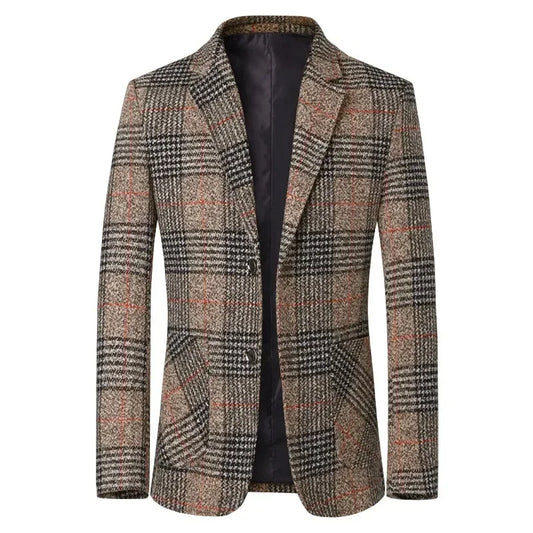 Women's Saville Plaid Blazer with sharp tailored fit, perfect for professional style or casual chic.