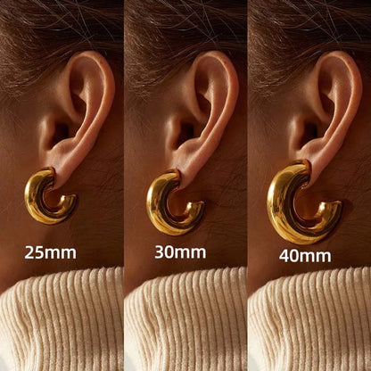 Gold and silver finish women's sculptural hoop earrings, a chic fashion accessory for elegant jewelry lovers.