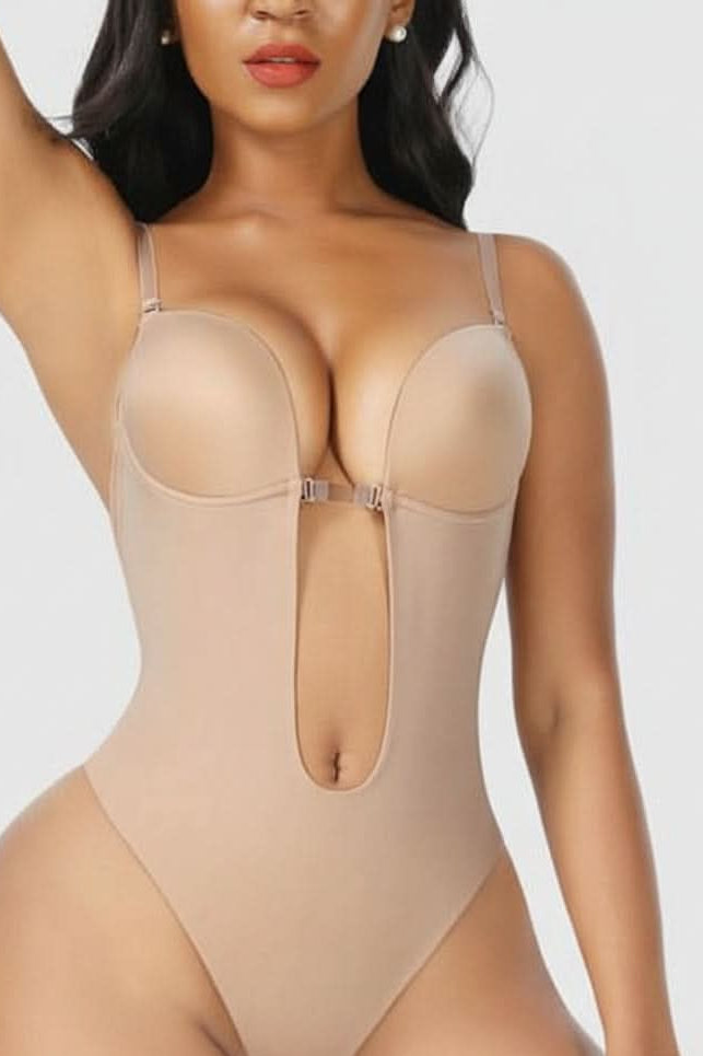 Slimming backless body shaper for women, seamless design offers smooth curves & invisible shaping.