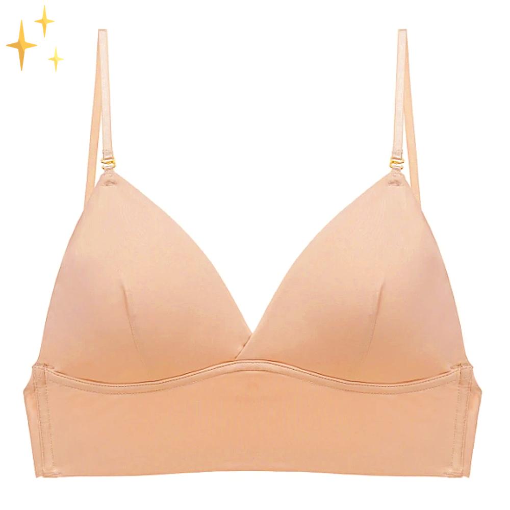 Seamless, invisible women's bra designed for a smooth look under formal & backless dresses. Comfortable support.