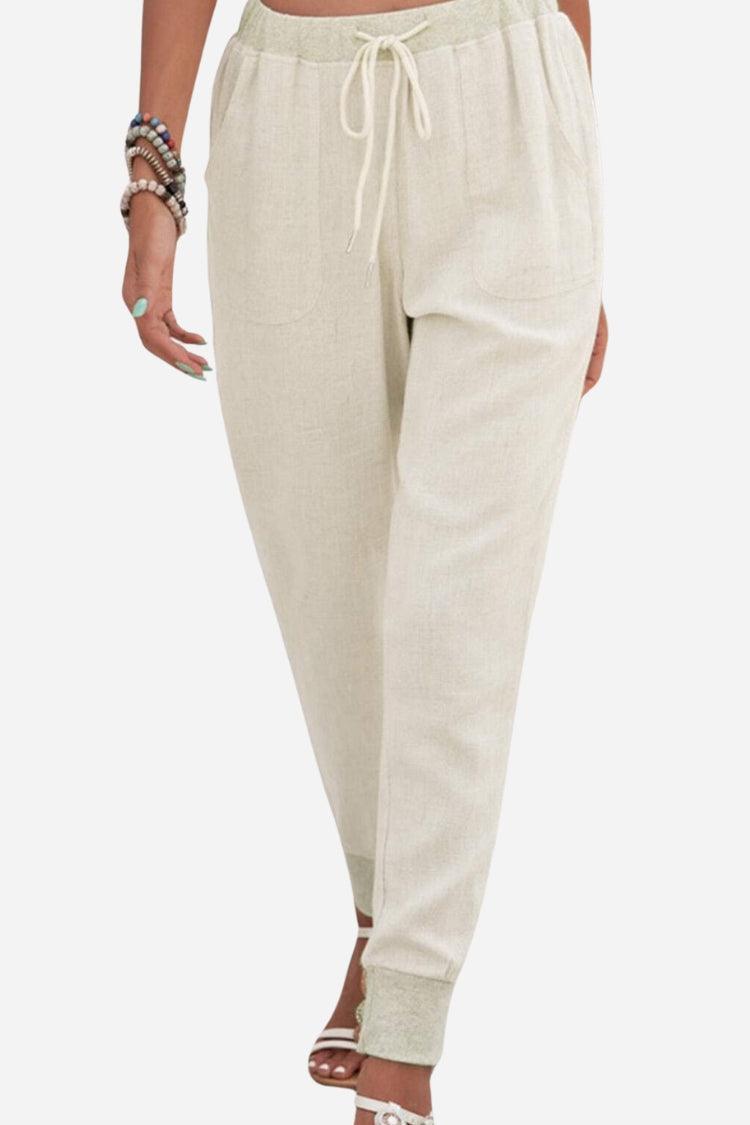 Women's Sedona relaxed fit jogger trousers with drawstring waist & tapered ankle cuffs.
