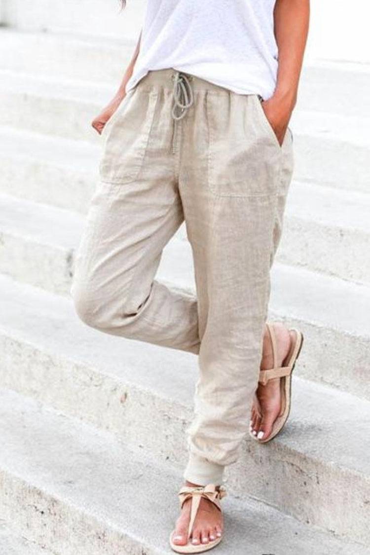 Stylish & comfortable women's Sedona relaxed fit jogger pants, elastic drawstring waist for everyday wear.