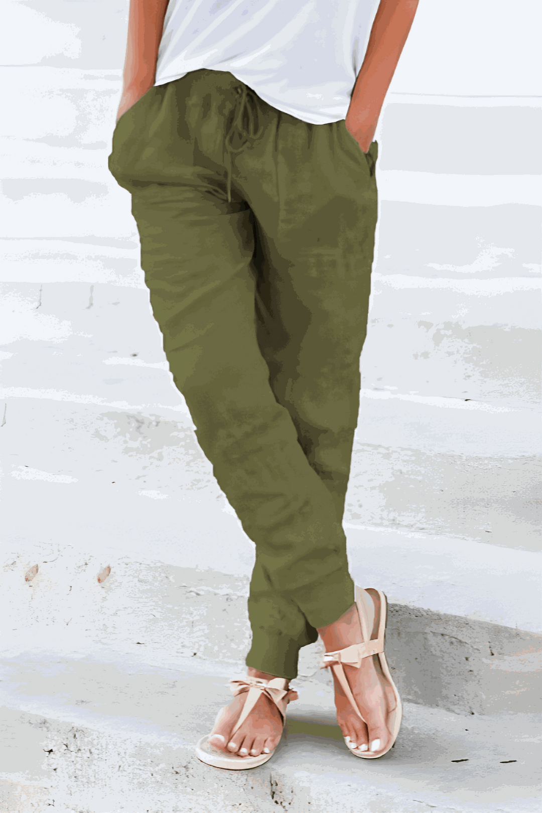 Tapered leg women's Sedona jogger trousers with elastic drawstring waist, comfortable for relaxed fit.