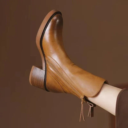 Women's Selene Chic Ankle Boots, a stylish and comfortable heeled boot perfect for fall & winter fashion.