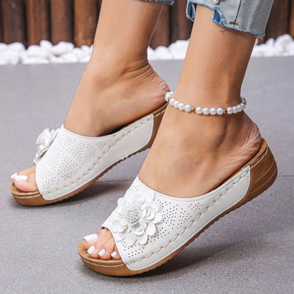 Comfortable Women's Seniva orthopedic wedge sandals with arch support for walking.