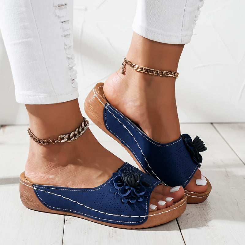 Women's Seniva wedge sandals with cushioned arch support for foot pain relief & casual wear.
