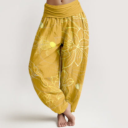 Serene women's harem yoga pants, offering ultimate comfort for meditation & relaxation.