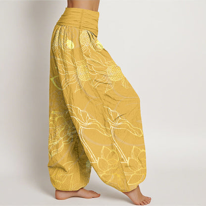 Versatile women's harem pants for yoga, meditation, lounging & everyday relaxed wear.