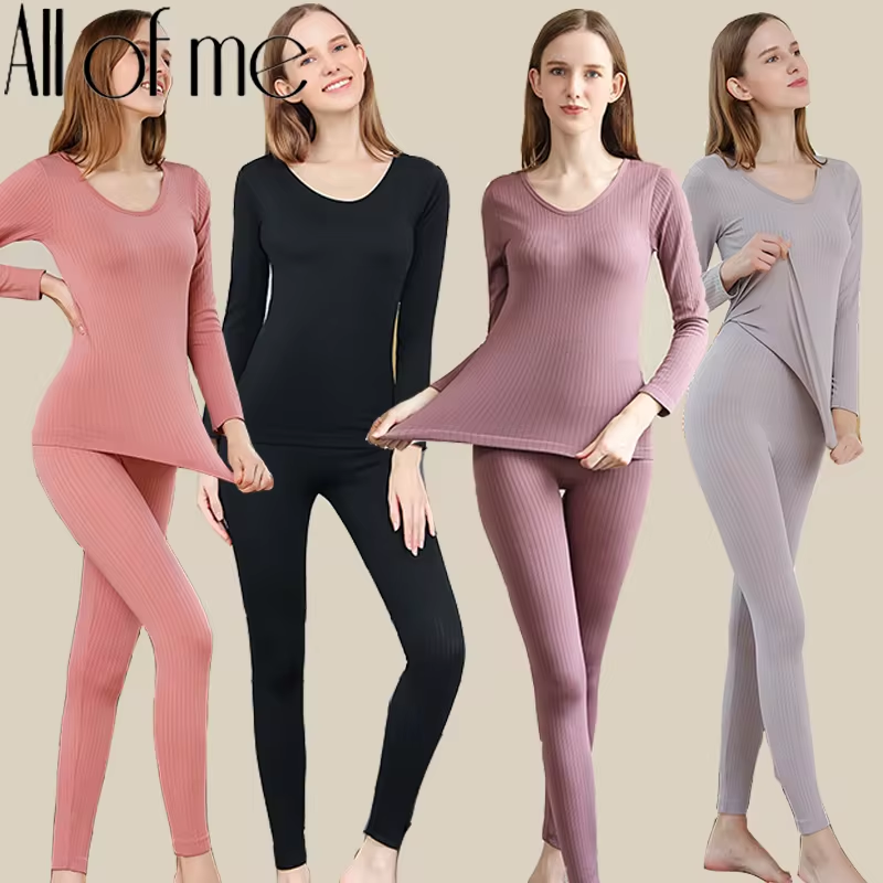 Slim fit thermal top & pants, perfect as a cozy women's winter base layer.